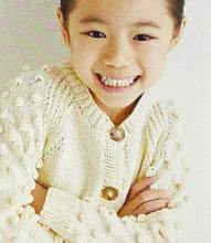 Load image into Gallery viewer, SALE: Knitting Pattern: Popcorn Stitch Cardigan for 3-7 Years