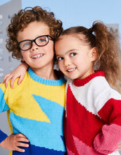 Load image into Gallery viewer, Knitting pattern: Sirdar Superhero Sweater in DK Yarn for Kids Ages 3-7