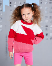 Load image into Gallery viewer, Knitting pattern: Sirdar Superhero Sweater in DK Yarn for Kids Ages 3-7