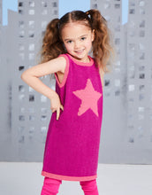 Load image into Gallery viewer, NEW Knitting pattern: Sirdar Super Hero Tunic or Dress in DK Yarn for Kids Ages 3-7