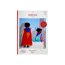 Load image into Gallery viewer, Crochet Pattern: Sirdar Superhero Hoodie and Cape in DK Yarn for Kids 3-7