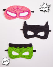 Load image into Gallery viewer, SALE: Crochet Pattern: Sirdar Superhero Alter Ego Masks in DK Yarn for Kids 3-7