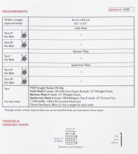 Load image into Gallery viewer, SALE: Crochet Pattern: Sirdar Superhero Alter Ego Masks in DK Yarn for Kids 3-7