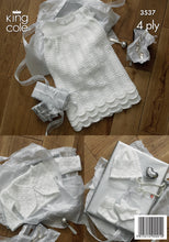 Load image into Gallery viewer, Knitting Pattern: Christening Set in 4 Ply Yarn