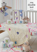 Load image into Gallery viewer, Knitting Pattern: Baby Blanket, Alphabet Blocks and Bunting