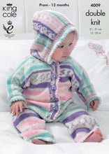 Load image into Gallery viewer, Knitting Pattern: Baby All-in-one, Jacket and Socks in Sizes Preemie to 12 Months
