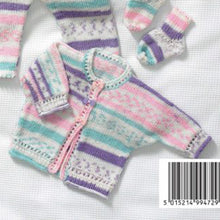 Load image into Gallery viewer, Knitting Pattern: Baby All-in-one, Jacket and Socks in Sizes Preemie to 12 Months