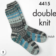 Load image into Gallery viewer, Knitting Pattern: Socks in DK Yarn for 4 Years to Adult