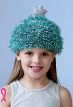 Load image into Gallery viewer, Knitting Pattern: Novelty Christmas Hats for Kids in Tinsel Chunky Yarn