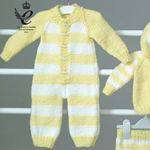 Load image into Gallery viewer, Knitting Pattern: Baby All-In-One, Hoody, Pants and Hat for Babies 0-24 Months