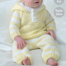 Load image into Gallery viewer, Knitting Pattern: Baby All-In-One, Hoody, Pants and Hat for Babies 0-24 Months
