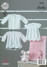 Load image into Gallery viewer, Knitting Pattern: Baby Matinee Coat, Angel Top, Cardigan and Blanket for 0-24 Months