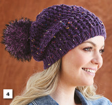 Load image into Gallery viewer, Knitting Pattern: Ladies Hats in Aran Yarn