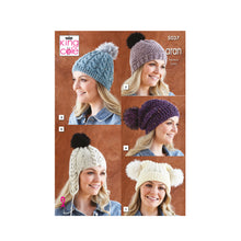Load image into Gallery viewer, Knitting Pattern: Ladies Hats in Aran Yarn
