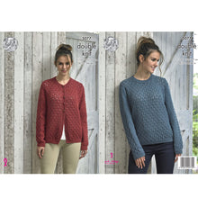 Load image into Gallery viewer, Knitting Pattern: Ladies Cardigan and Sweater in Merino DK Yarn