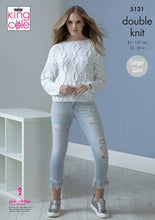 Load image into Gallery viewer, Knitting Pattern: Ladies Cable Sweaters in Cotton DK Yarn