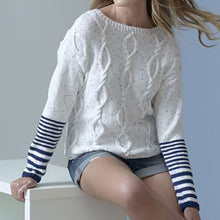 Load image into Gallery viewer, Knitting Pattern: Ladies Cable Sweaters in Cotton DK Yarn
