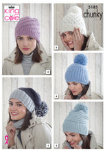 Load image into Gallery viewer, Knitting Pattern: Ladies Hats in Chunky Yarn