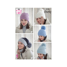 Load image into Gallery viewer, Knitting Pattern: Ladies Hats in Chunky Yarn
