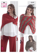Load image into Gallery viewer, Knitting Pattern: Ladies Blanket, Wraps and Shawl in Super Chunky Yarn