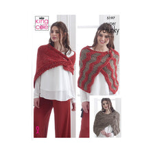 Load image into Gallery viewer, Knitting Pattern: Ladies Blanket, Wraps and Shawl in Super Chunky Yarn