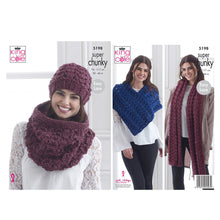 Load image into Gallery viewer, Knitting Pattern: Ladies Winter Accessories in Super Chunky Yarn