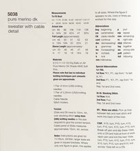 Load image into Gallery viewer, Knitting Pattern: Sweater with Cable Detail in Merino DK Yarn