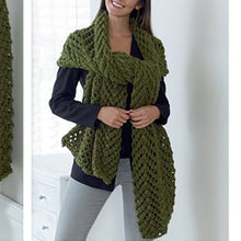 Load image into Gallery viewer, Knitting Pattern: Lace Scarves in Super Chunky Yarn
