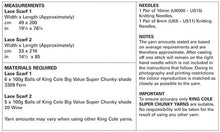 Load image into Gallery viewer, Knitting Pattern: Lace Scarves in Super Chunky Yarn