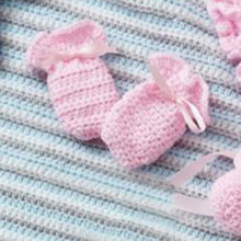 Load image into Gallery viewer, Crochet Pattern: Baby Hats, Bootees, Mitts and Blanket for Preemie to 2 Years