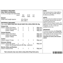 Load image into Gallery viewer, Crochet Pattern: Baby Hats, Bootees, Mitts and Blanket for Preemie to 2 Years