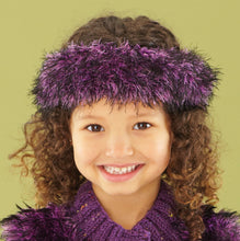 Load image into Gallery viewer, Knitting Pattern: Jacket, Gilet, Boot Toppers, Hat and Headband in Faux Fur for Girls 3-13 Years