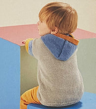 Load image into Gallery viewer, SALE: Knitting Pattern: Hoodie for 0-2 Year Olds in DK Yarn