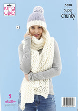 Load image into Gallery viewer, Knitting Pattern: Ladies Hats and Scarf in Super Chunky Yarn