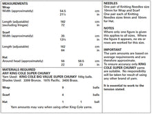 Load image into Gallery viewer, Knitting Pattern: Ladies Wrap, Hat and Scarf in Super Chunky Yarn