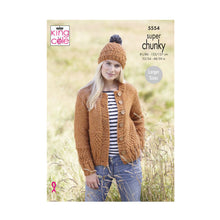 Load image into Gallery viewer, Knitting Pattern: Ladies Cardigan, Hat and Scarf in Super Chunky Yarn