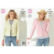 Load image into Gallery viewer, Knitting Pattern: Ladies Summer Cable Cardigans in Cotton DK Yarn