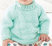 Load image into Gallery viewer, Knitting Pattern: Baby Jacket, Sweater, Hat and Blanket in Chunky Yarn