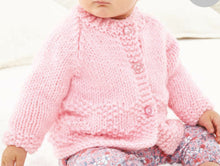 Load image into Gallery viewer, Knitting Pattern: Baby Jacket, Sweater, Hat and Blanket in Chunky Yarn