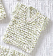 Load image into Gallery viewer, Knitting Pattern: Baby Cardigan, Waistcoat, Sweater, Tank Top and Bootees for Premature to 24 Months