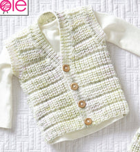 Load image into Gallery viewer, Knitting Pattern: Baby Cardigan, Waistcoat, Sweater, Tank Top and Bootees for Premature to 24 Months