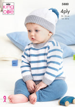 Load image into Gallery viewer, Knitting Pattern: Baby Set in 4 Ply Cotton Yarn for 0-24 Months