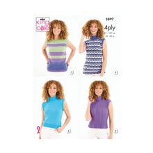 Load image into Gallery viewer, Knitting Pattern: Summer Tops for Ladies in Cotton 4 Ply Yarn