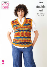 Load image into Gallery viewer, Knitting Pattern: Ladies Cardigan and Pullover or Vest in DK Yarn
