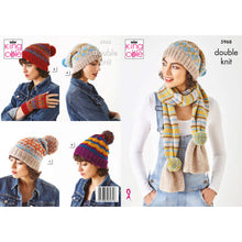 Load image into Gallery viewer, Knitting Pattern: Hats, Scarf and Wristwarmer in DK Yarn