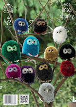 Load image into Gallery viewer, Knitting Pattern: Owls in Tinsel Chunky Yarn