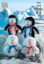 Load image into Gallery viewer, Knitting Pattern: Penguin Family in Tinsel Chunky Yarn