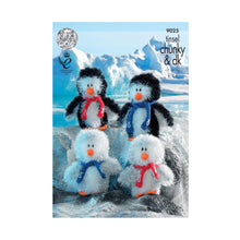 Load image into Gallery viewer, Knitting Pattern: Penguin Family in Tinsel Chunky Yarn