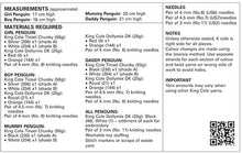 Load image into Gallery viewer, Knitting Pattern: Penguin Family in Tinsel Chunky Yarn