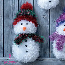 Load image into Gallery viewer, Knitting Pattern: Snowmen in Tinsel Chunky Yarn